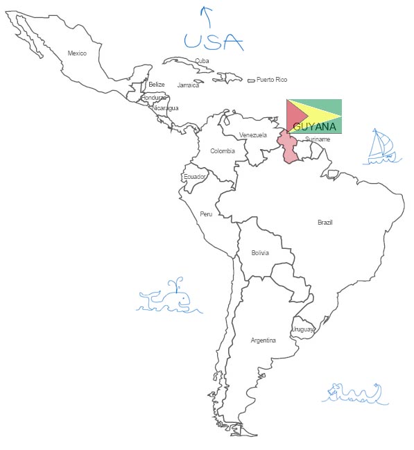 backgroud map of South America